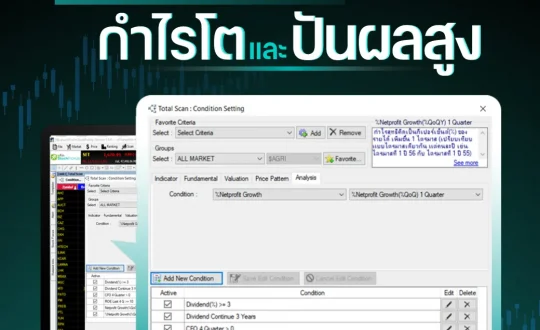 SCAN หาหุ้นพื้นฐานดี